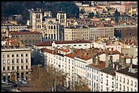 View of city and Saint Jean Cathedral. Lyon, France ( color)