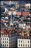 View of city and St-George church. Lyon, France (color)