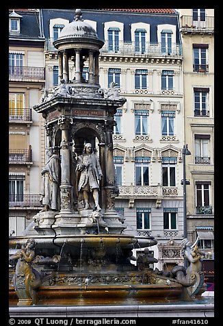 Monumental fountain. Lyon, France