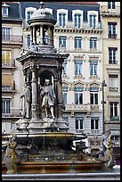 Monumental fountain. Lyon, France ( color)