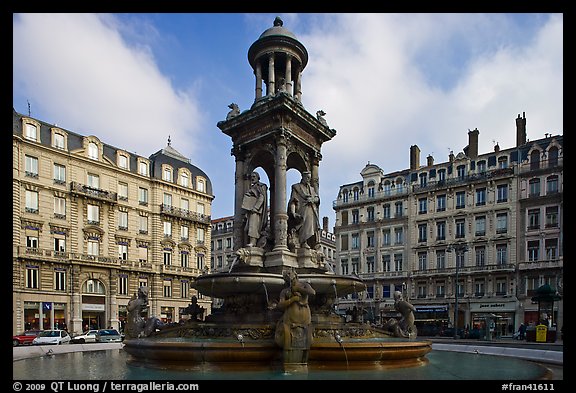 Place des Jacobins. Lyon, France (color)