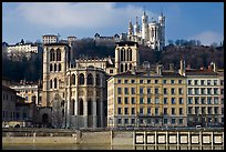 Cathedrale St Jean, Basilique Notre Dame de Fourviere. Lyon, France ( color)