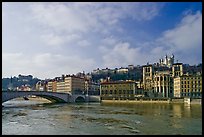 Saone River and Old Town. Lyon, France