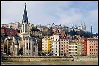 Church Saint George and Fourviere Hill. Lyon, France