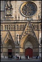 Facade of Saint Jean Cathedral. Lyon, France