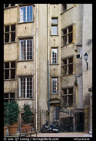 Old house in historic district. Lyon, France