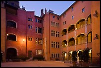 Maison des Avocats at dusk. Lyon, France (color)