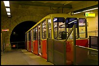 Funiculaire of  Notre-Dame of Fourviere hill, upper station. Lyon, France ( color)