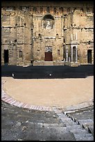 Seats, orchestra, stage, stage wall, Roman theatre, Orange. Provence, France