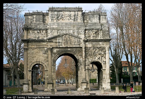 Roman arch, Orange. Provence, France (color)