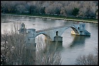 Pont St Benezet and Rhone River. Avignon, Provence, France