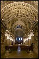 Romanesque nave of Cathedral of Notre-Dame-des-Doms. Avignon, Provence, France (color)