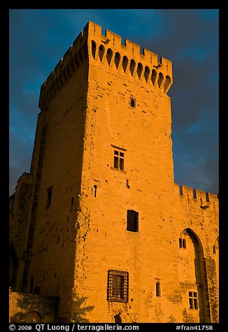 Medieval tower. Avignon, Provence, France (color)