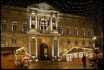 City Hall with Christmas Lights. Avignon, Provence, France