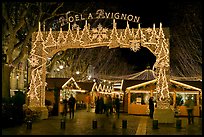 Christmas fair at night. Avignon, Provence, France