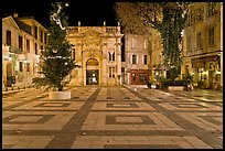 Place Crillion at night. Avignon, Provence, France (color)