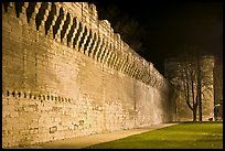 Ramparts at night. Avignon, Provence, France