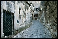 Narrow street, Les Baux-de-Provence. Provence, France (color)