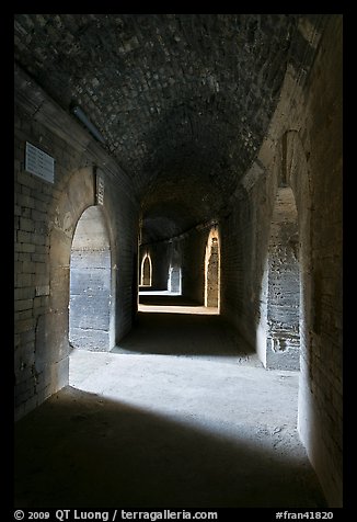 Gallery in the Roman arena. Arles, Provence, France (color)