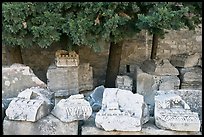 Ruined blocks of the antique theater. Arles, Provence, France