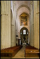 Interior nave of St Trophime church. Arles, Provence, France