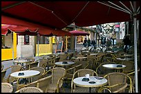 Cafe outdoor terrace, Cours Mirabeau. Aix-en-Provence, France (color)