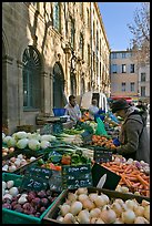 Daily Farmer's market, place Richelme. Aix-en-Provence, France (color)