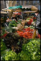 Vegetable stall, open-air market. Aix-en-Provence, France