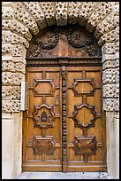Decorated wooden door. Aix-en-Provence, France ( color)