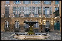 Fountain in courtyard. Aix-en-Provence, France ( color)