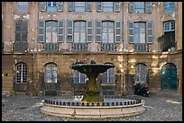 Fountain in courtyard. Aix-en-Provence, France ( color)