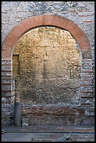 Arch opening in Thermes de Constantin. Arles, Provence, France (color)