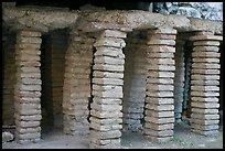 Brick pilars in baths of Constantine. Arles, Provence, France ( color)