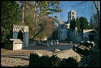 Tombs, mausoleums, and church, Alyscamps. Arles, Provence, France