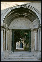 Gate of St Honoratus church, Alyscamps. Arles, Provence, France ( color)