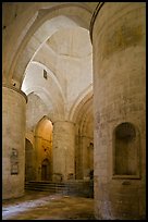 Interior of Saint Honoratus church, Alyscamps. Arles, Provence, France