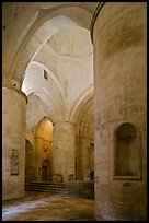 Interior of Saint Honoratus church, Alyscamps. Arles, Provence, France (color)