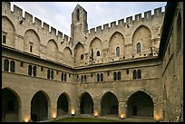 Courtyard, Papal Palace. Avignon, Provence, France (color)