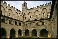 Courtyard, Papal Palace. Avignon, Provence, France ( color)