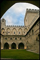 Inside Courtyard, Palace of the Popes. Avignon, Provence, France (color)
