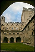 Inside Courtyard, Palace of the Popes. Avignon, Provence, France