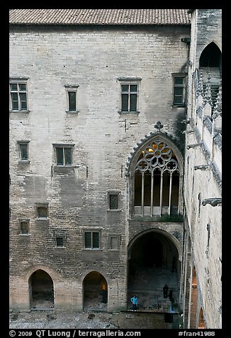 Inside the Palais des Papes. Avignon, Provence, France (color)