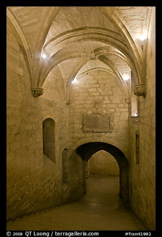 Staircase, Palais des Papes. Avignon, Provence, France (color)