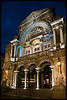 Theatre at night. Avignon, Provence, France (color)