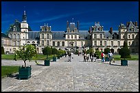 Cour du Cheval Blanc, Chateau de Fontainebleau. France ( color)