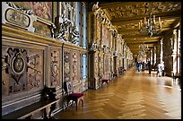 Francois 1er gallery, Chateau de Fontainebleau. France