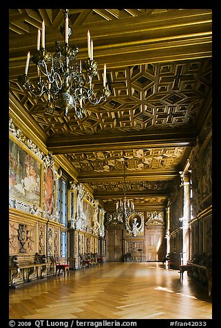 Gallerie Francois 1er, Fontainebleau Palace. France