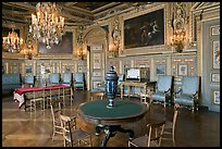 Salon Louis XVIII, Chateau de Fontainebleau. France (color)