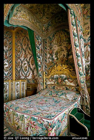 Queen's room, Fontainebleau Palace. France (color)