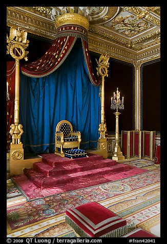 Throne room, Palace of Fontainebleau. France